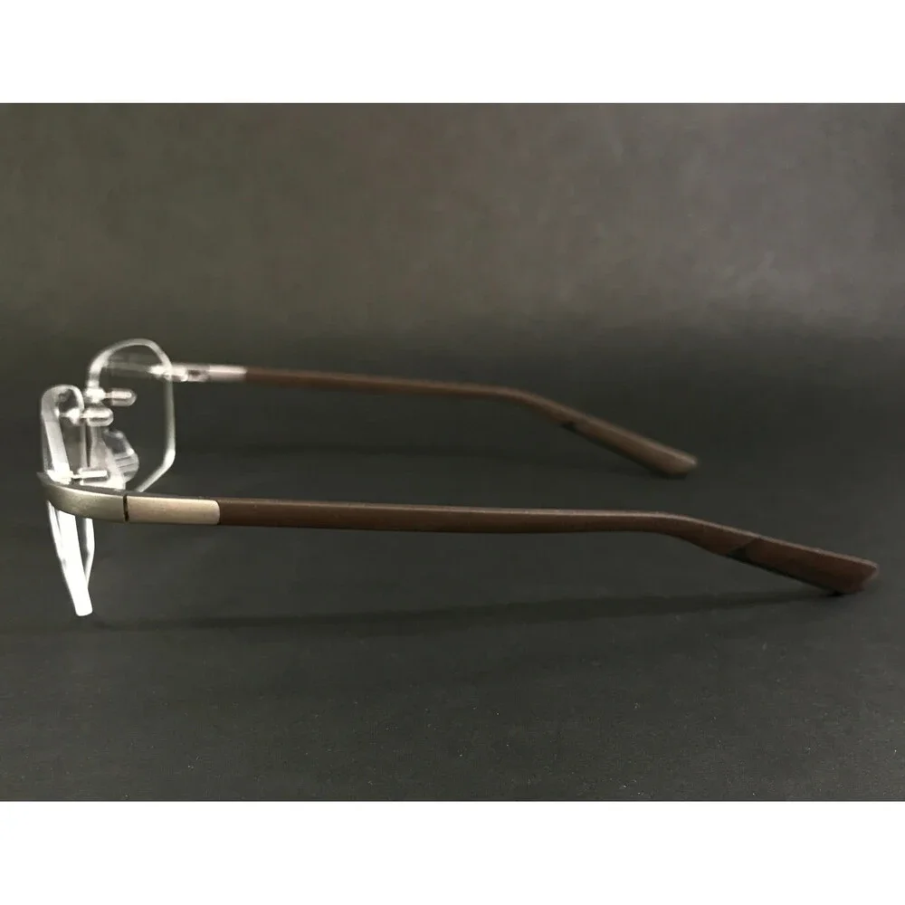 McLaren Eyeglasses Frames ML MS-85O09 C03 Brown Gray Rimless Rectangle 55-17-145